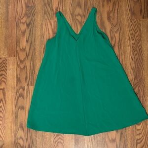 green sleeveless mini-dress from Zara